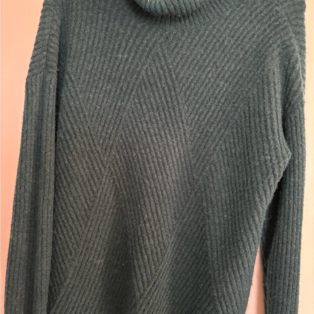 It's Our Time Forest Green Ribbed Turtleneck Sweater